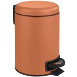 Wenko - Leman - Cosmetica Pedaalemmer - Terracotta - Staal