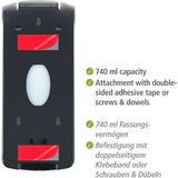 Wanddispenser - Transparant - Wit - Kunststof - 740 ml