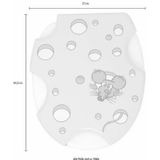 WENKO Originele Speedy toiletzitting, toiletzitting met roestvrijstalen bevestiging, MDF, 37 x 44,5 cm