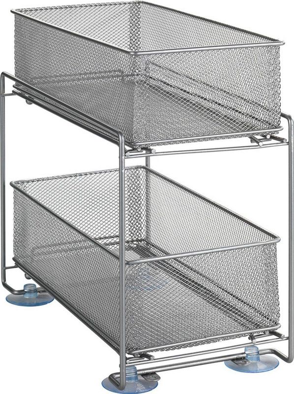 WENKO - Gioma - Ladenrek - Zilver - Metalen - Voor Keuken en Badkamer