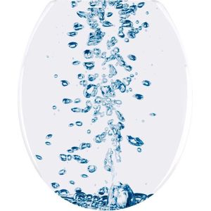 Wenko Wc-bril Soda 37,5 X 45 Cm Duroplast Wit/blauw