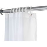 WENKO Duschvorhangstange "Luz", ausziehbar, ohne bohren, 70 - 115 cm, aus rostfreiem Edelstahl