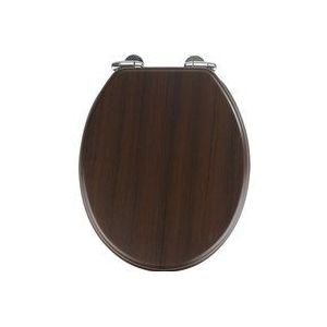 Wenko - Bellevue - WC-Bril - Donkerbruin - MDF - Easy-Close Mechanisme