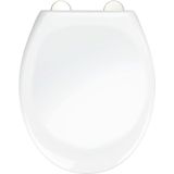 WENKO WC bril IOS - wit Thermoplast - Easy-Close sluiting - Fix-Clip bevestiging in RVS - Toiletbril - Toiletzitting