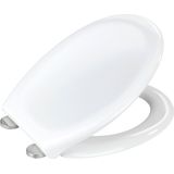 WENKO WC bril IOS - wit Thermoplast - Easy-Close sluiting - Fix-Clip bevestiging in RVS - Toiletbril - Toiletzitting