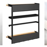 WENKO - Magna - Keukenrek - Zwart - Metaal/Bamboe - Magnetisch
