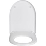 WENKO WC bril Sindia - wit Duroplast - Easy-Close sluiting - Fix-Clip bevestiging in RVS - belastbaar tot 300 kg - Toiletbril - Toiletzitting