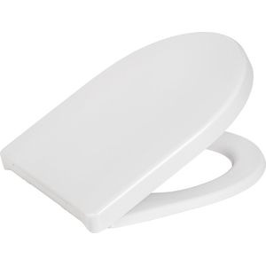 WENKO WC bril Sindia - stevig wit Duroplast - Easy-Close sluiting - Fix-Clip bevestiging in RVS - belastbaar tot 300 kg - Toiletbril - Toiletzitting - Wit