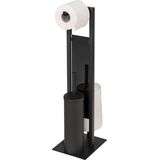 Wenko - Rivalta - Toiletset - Mat Zwart - Gelakt Staal - Veiligheidsglas