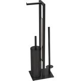 Wenko - Rivalta - Toiletset - Mat Zwart - Gelakt Staal - Veiligheidsglas