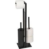 Wenko - Rivalta - Toiletset - Mat Zwart - Gelakt Staal - Veiligheidsglas