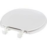 WC-bril Torino XXL, wc-bril van onbreekbaar duroplast met extra breed en ergonomisch gevormd zitvlak belastbaar tot 300 kg, voor alle gangbare toiletten, 44 x 43,5 cm, wit