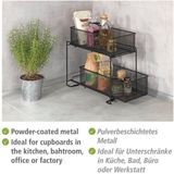 WENKO - Gioma - Keukenrek - Zwart - Hout - Eenvoudige Montage