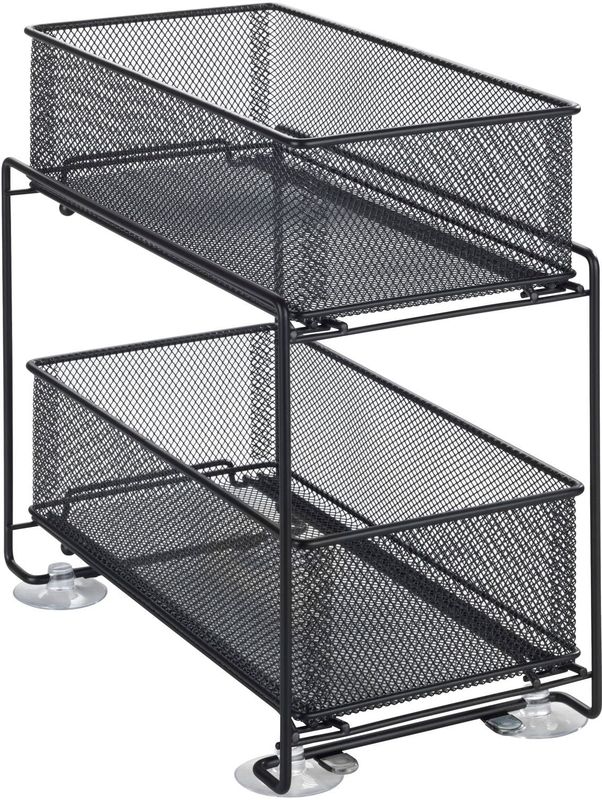 WENKO - Gioma - Keukenrek - Zwart - Hout - Eenvoudige Montage