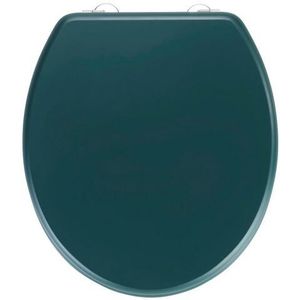 WC-bril Prima Premium mat donkergroen in retrostijl met wandaanslag en roestvrijstalen bevestiging, geschikt voor MDF-spoeling, 37 x 41 cm