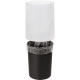 WENKO - Atri - Afvalemmer - Wit - 6 Liter met Swingdeksel en Binnenemmer