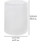 WENKO - Atri - Afvalemmer - Wit - 6 Liter met Swingdeksel en Binnenemmer