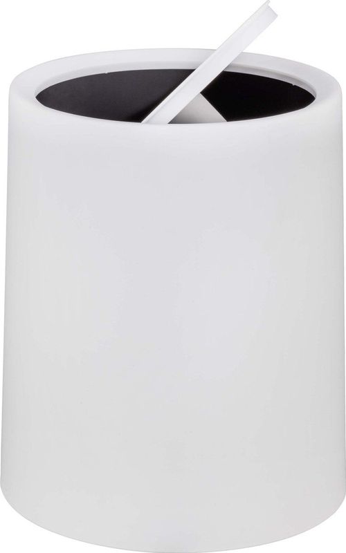 WENKO - Atri - Afvalemmer - Wit - 6 Liter met Swingdeksel en Binnenemmer