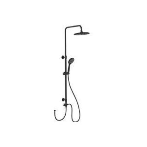 Douchezuil met regendouche en handdouche, zwart, 120 cm, WENKO