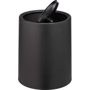RED FACTOR Pedaalemmer, dun, 10 l, van roestvrij staal, deksel met zachte sluiting en afneembare binnenemmer, voor badkamer, keuken, kantoor of slaapkamer (metallic grijs
