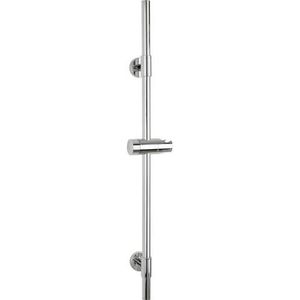 WENKO Douchestang Basic, glijstang voor douche of badkuip van roestvrij staal met houder voor handdouche en verschuifbare wandhouder, afmetingen (B/D × H) Ø 1,9 ऋ× 66 cm, chroom