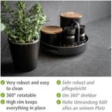 WENKO - Susie - Draaiplateau - Zwart - Ø 26 x 6 cm, 360° draaibaar, gepoedercoat metaal