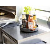 WENKO - Susie - Draaiplateau - Zwart - Ø 26 x 6 cm, 360° draaibaar, gepoedercoat metaal