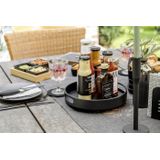 WENKO - Susie - Draaiplateau - Zwart - Ø 26 x 6 cm, 360° draaibaar, gepoedercoat metaal