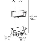 WENKO - Milo - Doucherek - Zwart - RVS - 2 Laags