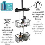 WENKO - Milo - Doucherek - Zwart - RVS - 2 Laags