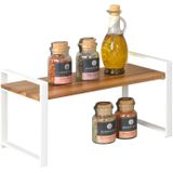 WENKO - Louisa - Keukenrek - Wit - FSC-gecertificeerd Acaciahout