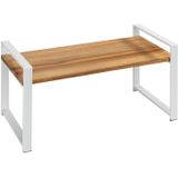 WENKO - Louisa - Keukenrek - Wit - FSC-gecertificeerd Acaciahout