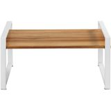 WENKO - Louisa - Keukenrek - Wit - FSC-gecertificeerd Acaciahout