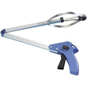Wenko - grijparm telescopische handgreep grijphulp huishoudhulp grijper - 80x15 cm - blauw