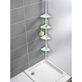 Doucherek - Wit - 4 Haken - 26x20x275 cm