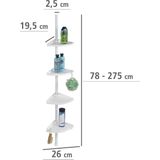 Doucherek - Wit - 4 Haken - 26x20x275 cm