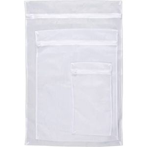 WENKO Wasnet voor 5 kg – bescherming van de gevoelige was, zeer warm wasbestendig, textielweefsel, polyester, 60 x 90 cm, wit