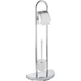 WC-Garnitur Raumwunder - platzsparend, halber Standfuß, Stahl 33x84x18 cm - Wenko