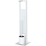 WENKO - Rivalta - Toiletbutler - Wit - Staal en Mat Glas - 3 in 1 Combinatie