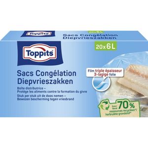 Toppits Diepvrieszakjes 6L 20 Stuks