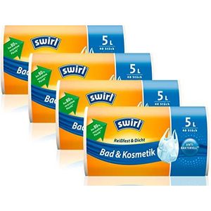 Swirl - Vuilniszakken - 5 l - 4 x 40 Stuks - Indéchirbaar - Waterdicht