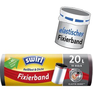 Swirl Pedaalemmerzakken met Fixeerband 20 liter 15 stuks
