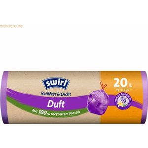 Swirl Pedaalemmerzak met Trekband Geparfumeerd Vanille-Lavendel 20L 12 Stuks