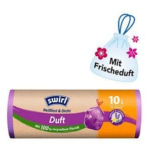 Swirl Pedaalemmerzakken Geparfumeerd Vanille & Lavendel met Trekband 10 liter 14 stuks