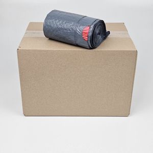 Grijze Vuilniszak - Trekband - 84 Zakken - 30 Liter - HDPE - 47cm x 78cm