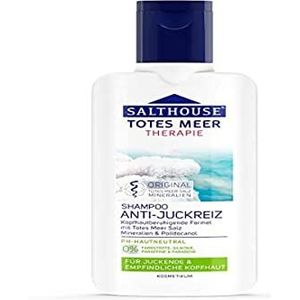 SALTHOUSE® Dode Zee therapie-shampoo anti-jeuk, kalmeert de hoofdhuid, verlicht jeuk, rijk aan minerale zouten, huidtolerantie dermatologisch bevestigd (250 ml)