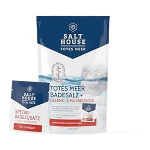Salthouse Dode Zee-therapie badzout, gewrichts- en spiercomfort, weldadig bij spanning, met speciaal badadditief, 400 g + 20 ml