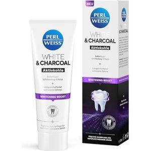 Perlweiss - White & Charcoal - Tandpasta - 75 ml - Met Actieve Houtskool