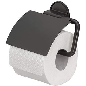 WC Rolhouder Tiger Tune Klep Zwart Metaal Geborsteld Zwart