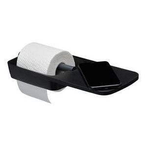 Tiger Tess - Wc rolhouder met planchet - 32,1 cm - Zwart / Antraciet